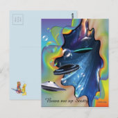 宇宙訪問者 ポストカード (正面/裏面)