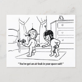宇宙訴訟の防空ユーモアのあるヴィンテージ ポストカード