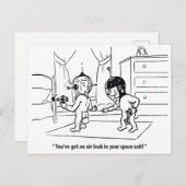 宇宙訴訟の防空ユーモアのあるヴィンテージ ポストカード (正面/裏面)