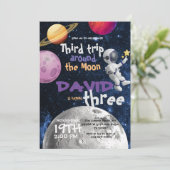 宇宙誕生パーティー宇宙飛行士銀河系ムーン 招待状 (スタンド正面)