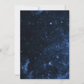 宇宙誕生パーティー宇宙飛行士銀河系ムーン 招待状 (裏面)