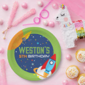 宇宙誕生日アウトオブザワールド紙プレート ペーパープレート (パーティー)