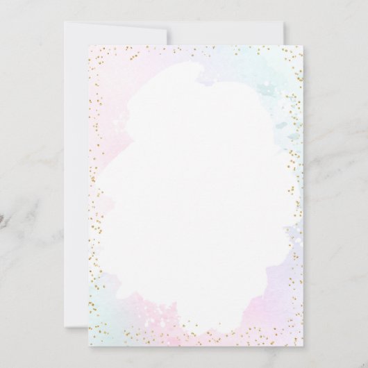 宇宙誕生日ガールピンク最初のトリップザのまわりにサン 招待状 (裏面)