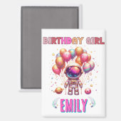 宇宙誕生日ガールフライトクルー マグネット (正面/裏面)