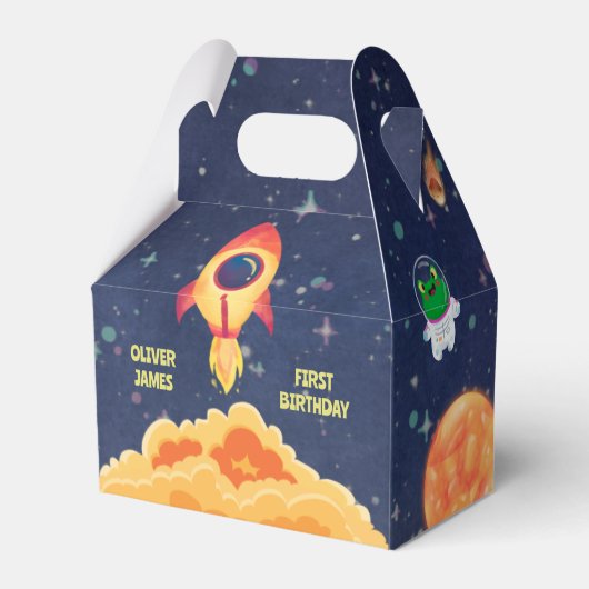 宇宙誕生日ギフトボックス、宇宙誕生日のお願いボックス フェイバーボックス (裏面サイド)