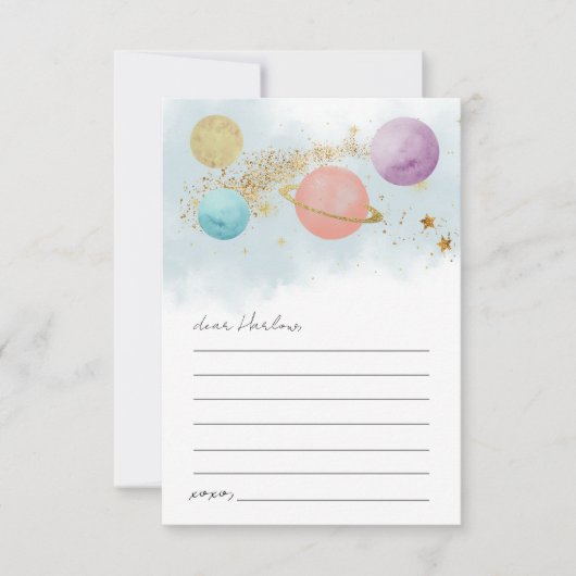 宇宙誕生日タイムカプセルカード 招待状 (正面)