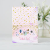 宇宙誕生日パーティビュッフェフードラベル エンクロージャーカード (スタンド正面)