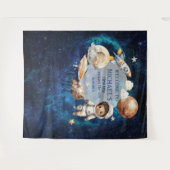 宇宙誕生日パーティファーストのまわりにトリップザサンボーイ タペストリー (正面(横))