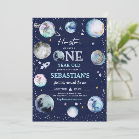 宇宙誕生日パーティファーストのまわりにトリップザサンボーイ 招待状 (スタンド正面)