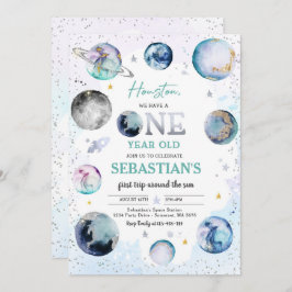 宇宙誕生日パーティファーストのまわりにトリップザサンボーイ 招待状