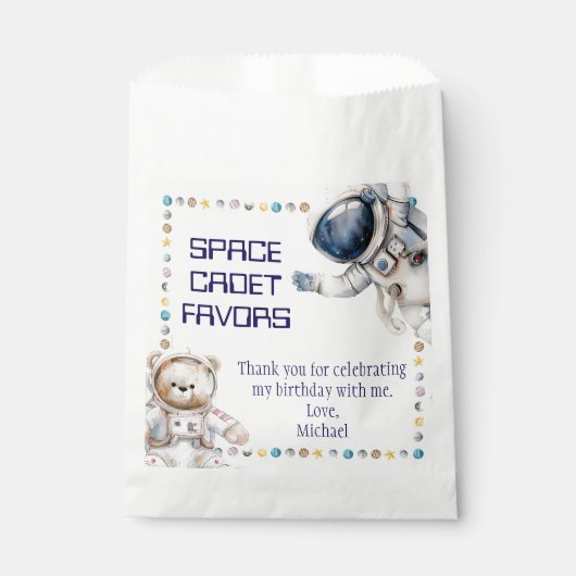 宇宙誕生日パーティーお土産袋 フェイバーバッグ (正面)