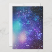 宇宙誕生日パーティーの招待 シーズンカード (裏面)