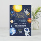 宇宙誕生日パーティーへの招待 招待状 (スタンド正面)