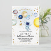 宇宙誕生日パーティーへの招待 招待状 (スタンド正面)