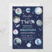 宇宙誕生日パーティーセカンドトリッのまわりにプザサン 招待状 (正面)