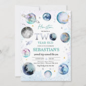 宇宙誕生日パーティーセカンドトリッのまわりにプザサン 招待状 (正面)