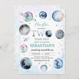 宇宙誕生日パーティーセカンドトリッのまわりにプザサン 招待状