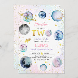 宇宙誕生日パーティーセカンドトリッのまわりにプザサン 招待状