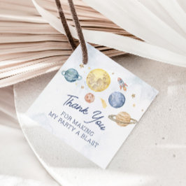 宇宙誕生日パーティーフェイスビーフサンキューラベル フェイバータグ