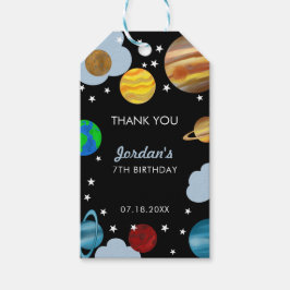 宇宙誕生日パーティープラネットギャラクシーボーイズパーティー ギフトタグ