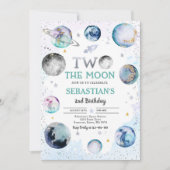 宇宙誕生日パーティー2ザ・ムーンボーイ2nd誕生日 招待状 (正面)