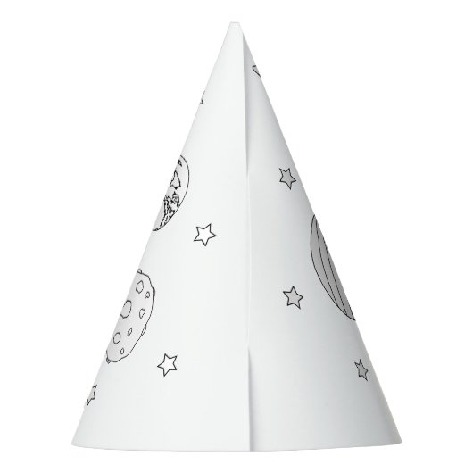 宇宙誕生日パーティー – カラーユア独自のパーティー帽子 パーティーハット (裏面)