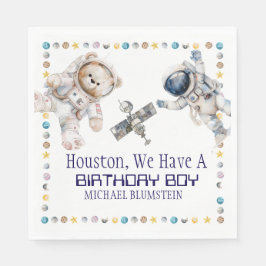 宇宙誕生日ペーパーナプキン スタンダードランチョンナプキン