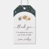 宇宙誕生日メッセージカード |宇宙パーティー ギフトタグ (正面)