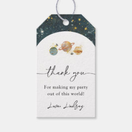 宇宙誕生日メッセージカード |宇宙パーティー ギフトタグ