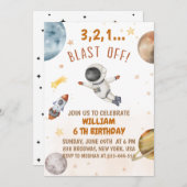 宇宙誕生日会を爆破 招待状 (正面/裏面)