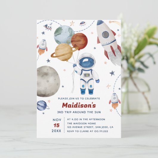 宇宙誕生日会第3回のまわりに日 招待状 (スタンド正面)