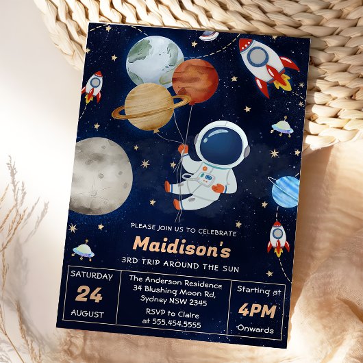 宇宙誕生日会第3回のまわりに日 招待状