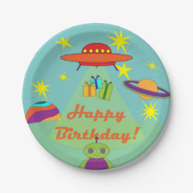 宇宙誕生日会紙プレート