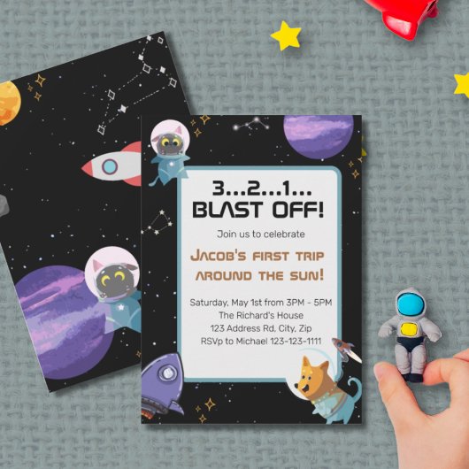 宇宙誕生日会1日 招待状