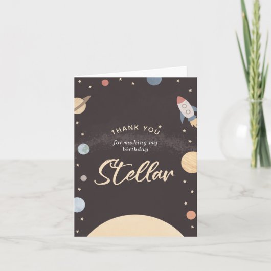 宇宙誕生日会 サンキューカード (正面)