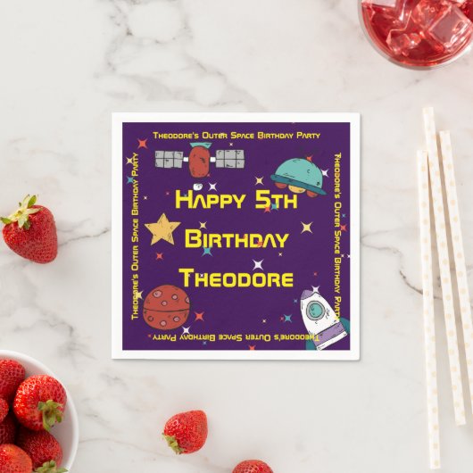 宇宙誕生日会 スタンダードカクテルナプキン (インサイチュ)