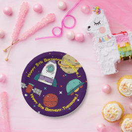 宇宙誕生日会 ペーパープレート