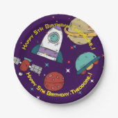 宇宙誕生日会 ペーパープレート (正面)