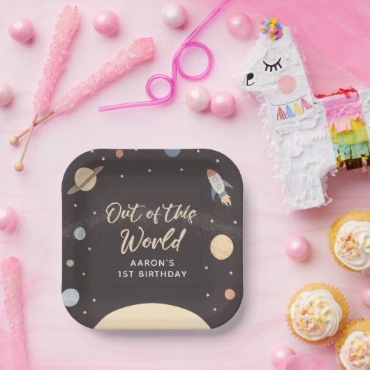 宇宙誕生日会 ペーパープレート (パーティー)