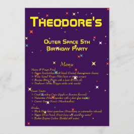 宇宙誕生日会 メニュー