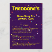 宇宙誕生日会 メニュー (正面)