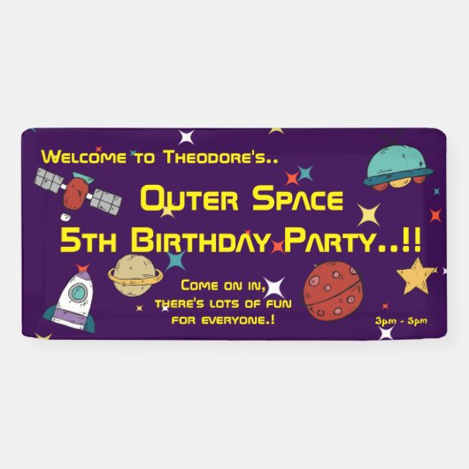 宇宙誕生日会 横断幕 (横)