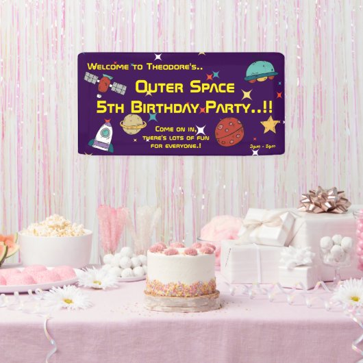 宇宙誕生日会 横断幕 (パーティー)