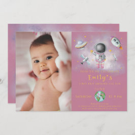 宇宙誕生日女子ロケットスターパーティーI 招待状