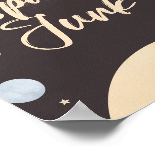 宇宙誕生日宇宙ジャンクサイン ポスター (角)