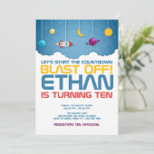 宇宙誕生日宇宙銀河系パーティー 招待状 (スタンド正面)