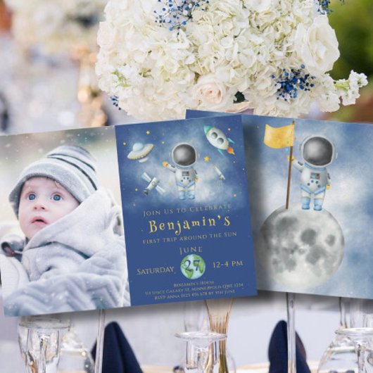 宇宙誕生日宇宙飛行士ボーイロケットはパーティーを星 招待状