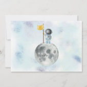 宇宙誕生日宇宙飛行士ボーイロケットスターパーティー 招待状 (裏面)