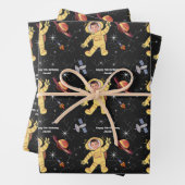 宇宙誕生日宇宙飛行士名エイジフォト ラッピングペーパーシート (インサイチュ)