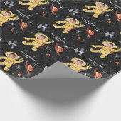 宇宙誕生日宇宙飛行士名エイジフォト ラッピングペーパー (角)